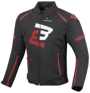 Geaca Moto Textila Impermeabila, Bogotto Sparrow, Negru Rosu