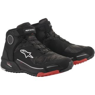 Ghete moto Alpinestars CR-X Drystar, Negru-Rosu