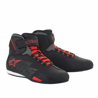 Ghete moto Alpinestars Sektor, Negru-Rosu