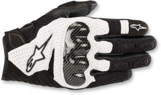 Manusi moto Alpinestars SMX-1 Air V2, Alb-Negru