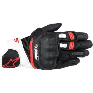 Manusi moto piele Alpinestars SP-5 Performance, Negru-Alb-Rosu