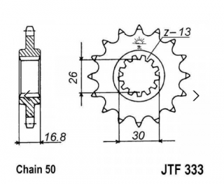 Pinion Fata JTF 333-16RB 16T 530 JT