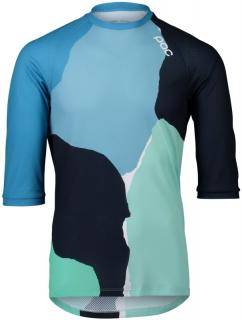 Tricou ciclism Barbati 3 4 POC MTB Pure SS 2021, Bleu Negru L