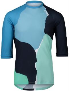 Tricou ciclism Barbati 3 4 POC MTB Pure SS 2021, Bleu Negru M