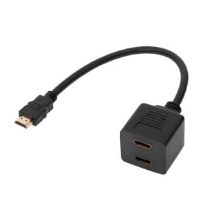 Adaptor Hdmi Tata - 2 Hdmi Mama, lungime cablu 30 cm