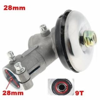 Angrenaj inferior pentru motocoase cu teava de 28mm si tija de 9 dinti