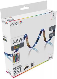 Banda LED 5V  30 LED RGB IP65 2m telecomanda IR 24-taste Avide
