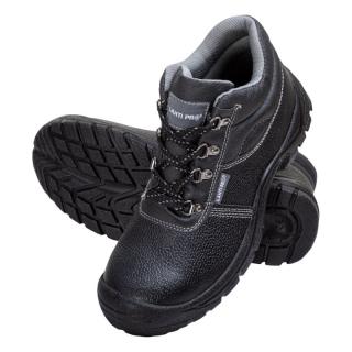 Bocanci de piele nabuc Lahti Pro, clasa protectie S3SRC, bombeu metalic rezistent la soc, proprietati antiderapante, negru