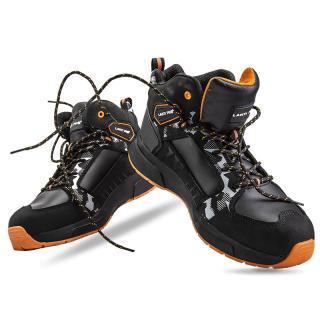 Bocanci termorezistenti Lahti pro, de piele, clasa protectie O3FOHROSRC, fara bombeu, material impermeabil, negru portocaliu