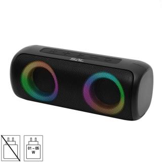 BoomBox portabil Sal, rezistent la apa, 2 difuzoare stereo, sunet dinamic, conexiune Wifi, functie hands-free