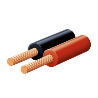 Cablu pentru difuzor, rosu-negru, 2x1,0 mm, 100 m rola, lita 0.1mm, cupru fara oxigen