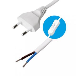 Cablu retea cu intrerupator, 2m, nivel de incarcare 2A, 460W, tensiune 250V, capat zincat