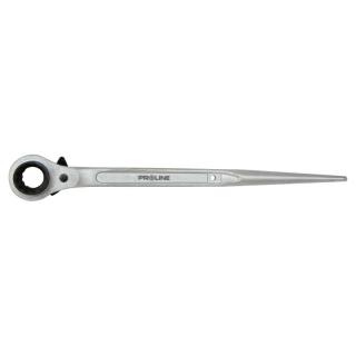Cheie fixat schele cu clichet Proline, forjata, cromat, lucios, comutator de sens, 19x22mm