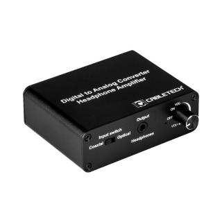 Convertor semnal digital la analog cu iesire casti, alimentare 5V, micro Usb, 63 x 28 x 84 mm