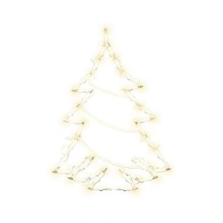 Decor pentru fereastra, iluminat, brad, 41 cm, 230V