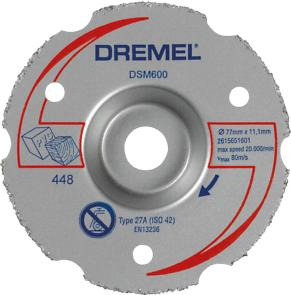 Disc de taiere multifunctional BOSCH DREMEL DSM20, pentru taieturi inecate, cu carbura,D 20 mm