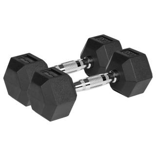 Ganterele Dumbbell Hex Fonta Cauciucata 2x4 kg Rebel Active