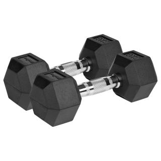 Ganterele Dumbbell Hex Fonta Cauciucata 2x6 kg Rebel Active