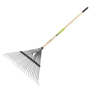 Grebla frunze 24 dinti flexibili, maner lemn, 1650mm