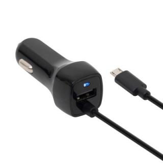 Incarcator auto USB microUSB cu led indicator de functionare