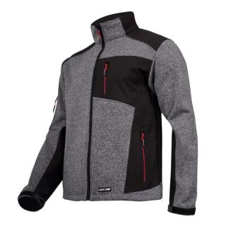 Jacheta cu fermoar Lahti Pro, material anti scamosare, componente reflectorizante, gri negru