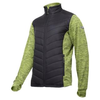 Jacheta cu imprimeu Lahti Pro, partial matlasata, material anti scamosare, protectie impotriva vantului, negru-verde