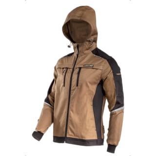 Jacheta de lucru cu gluga Lahti Pro, elastica, slim-fit, bej