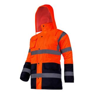 Jacheta de lucru reflectorizanta cu gluga Lahti Pro, material impermeabil, captusita, portocaliu