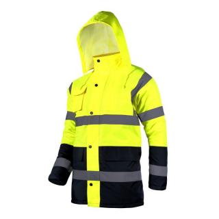 Jacheta de lucru reflectorizanta cu gluga Lahti Pro, material impermeabil, captusita, verde