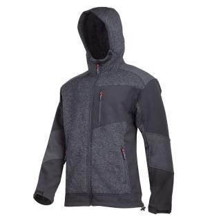 Jacheta elastica tip sherpa Lahti Pro, cu gluga, material termoizolant si rezistent la vant, negru