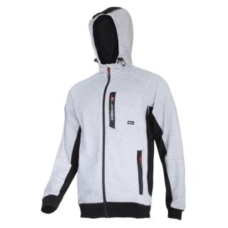Jacheta hanorac premium cu gluga, Lahti Pro, material anti scamosare, gri negru