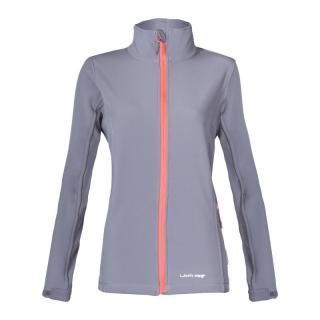 Jacheta impermeabila Lahti Pro, dama, material elastic si termoizolant, componente reflectorizante, gri-portocaliu