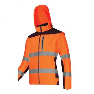 Jacheta impermeabila Lahti Pro, reflectorizanta, maneci detasabile, portocaliu