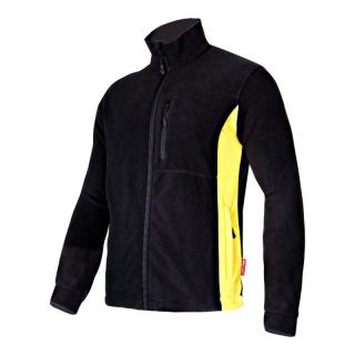 Jacheta polar Lahti Pro, anti scamosare, talie ajustabila, protectie impotriva vantului, negru-galben