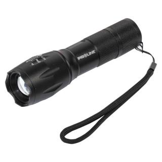 Lanterna aluminiu led Proline, 300 lm, functie zoom, pe baterii (neincluse)