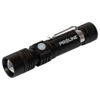 Lanterna aluminiu led zoom Proline, acumulator Li-Ion 1200 Ah, flux luminos 300 lm