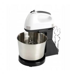 Mixer de mana cu suport si bol CF-MXIB2, 300 W, 7 trepte, inox, alb argintiu negru