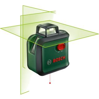 Nivela laser cu linii BOSCH AdvancedLevel 360, precizie    0,4 mm m ,unghi de deschidere 120   ,cu 4 baterii 1.5 V LR6, geanta depozitare,fara stativ