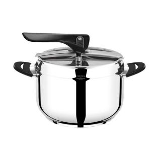 Oala cu presiune Pedrini, capacitate 5L, diametru 22 cm, baza in 3 straturi metalic, otel inoxidabil