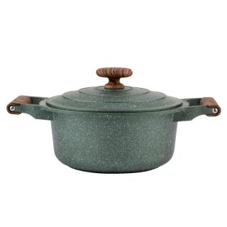 Oala cu strat antiaderent de piatra si capac 2.7 L, diametru 20cm, aluminiu turnat, grosime 5mm, 1.24 Kg