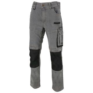 Pantalon de lucru tip blugi slim fit elastic gri Lahti Pro