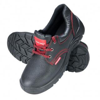 Pantofi de lucru Lahti Pro, clasa de protectie O1SRC, material piele, proprietati antistatice si antiderapante, negru rosu