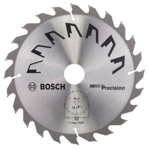 Panza de ferastrau circular pentru lemn BOSCH Precision ,D  210 mm ,latime taiere 2.5 mm ,numar dinti 24 ,orficiu prindere 30mm