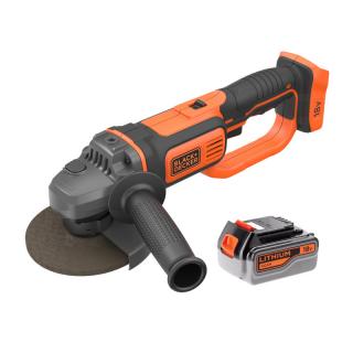 Polizor unghiular Black Decker cu acumulator Li-ion, disc 125mm, 18V, 8000 Rpm, pornire lenta