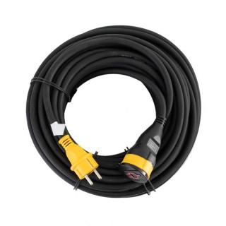 Prelungitor cupla Stanley, IP44, fir 10m, 3680W, 16A, de exterior, negru