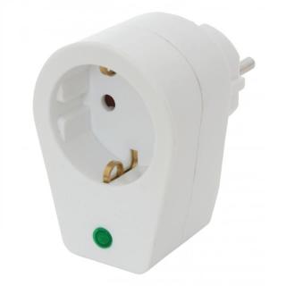 Priza de retea cu protectie la supratensiune, 16A, putere nominala 3500W, cu impamantare, alb