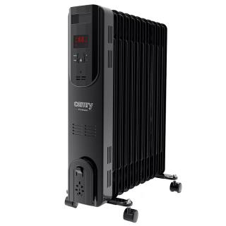 Radiator pe ulei, 11 elementi, 2500W, 3 trepte de caldura, display LED, telecomada, negru