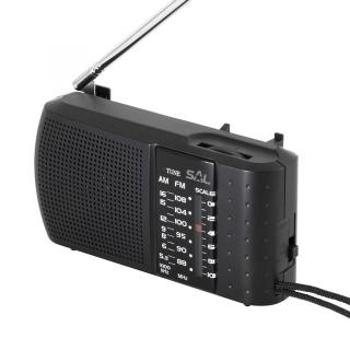 Radio portabil, 2 benzi, orizontal 133 mm x 70 mm x 32 mm