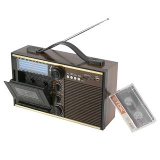 Radio portabil retro cu casetofon  280 x 170 x 100 mm