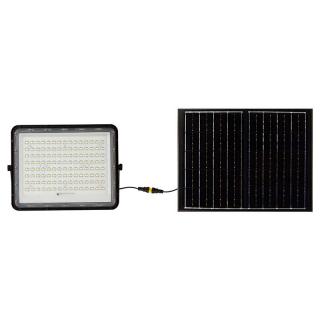 Reflector LED cu Incarcare Solara 20W 1800LM 6400K - Negru